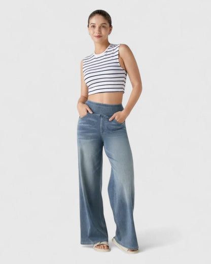 Sandy | Light-Wash Wide-Leg Jeans