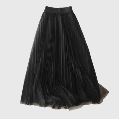 Sophia | Pleated Tulle Midi Skirt