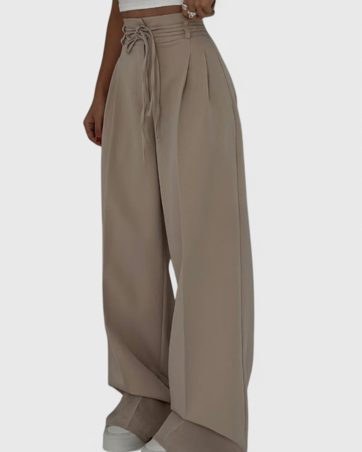 Sophie | Chocolate Wide-Leg Trousers