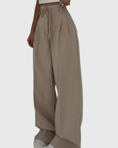 Sophie | Chocolate Wide-Leg Trousers
