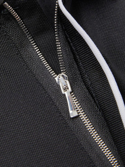 Steven | Black Zip-Collar Polo
