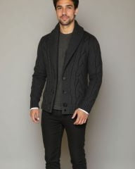 Steven | Brown Cable-Knit Cardigan