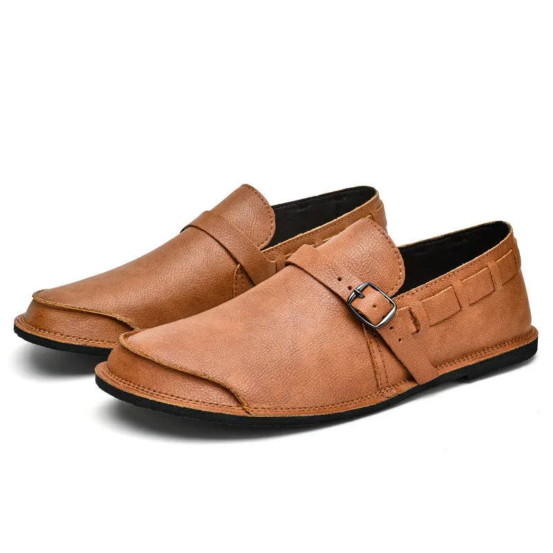 John | Buckle Leather Loafers
