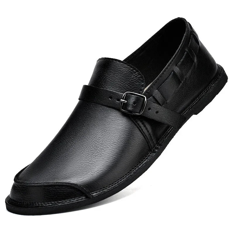 John | Buckle Leather Loafers