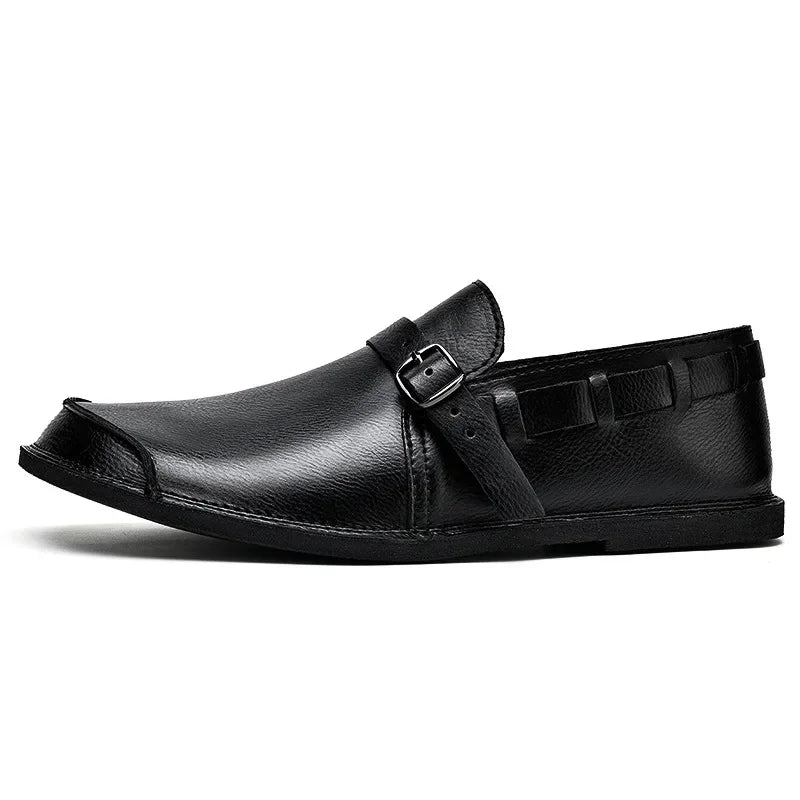 John | Buckle Leather Loafers