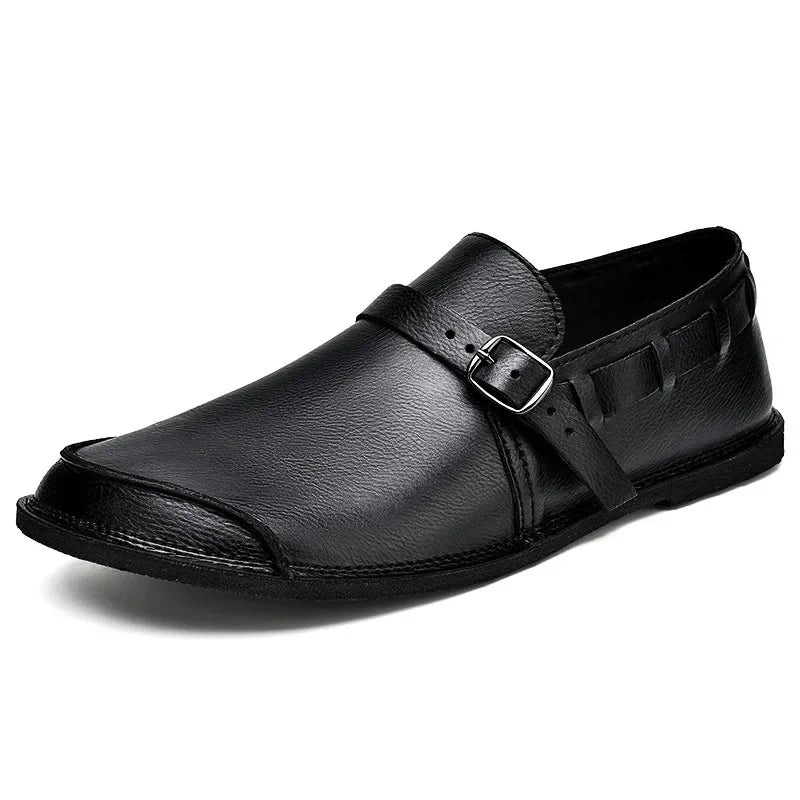 John | Buckle Leather Loafers
