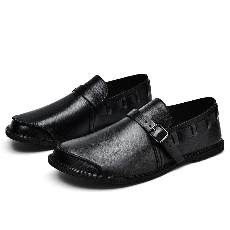 John | Buckle Leather Loafers