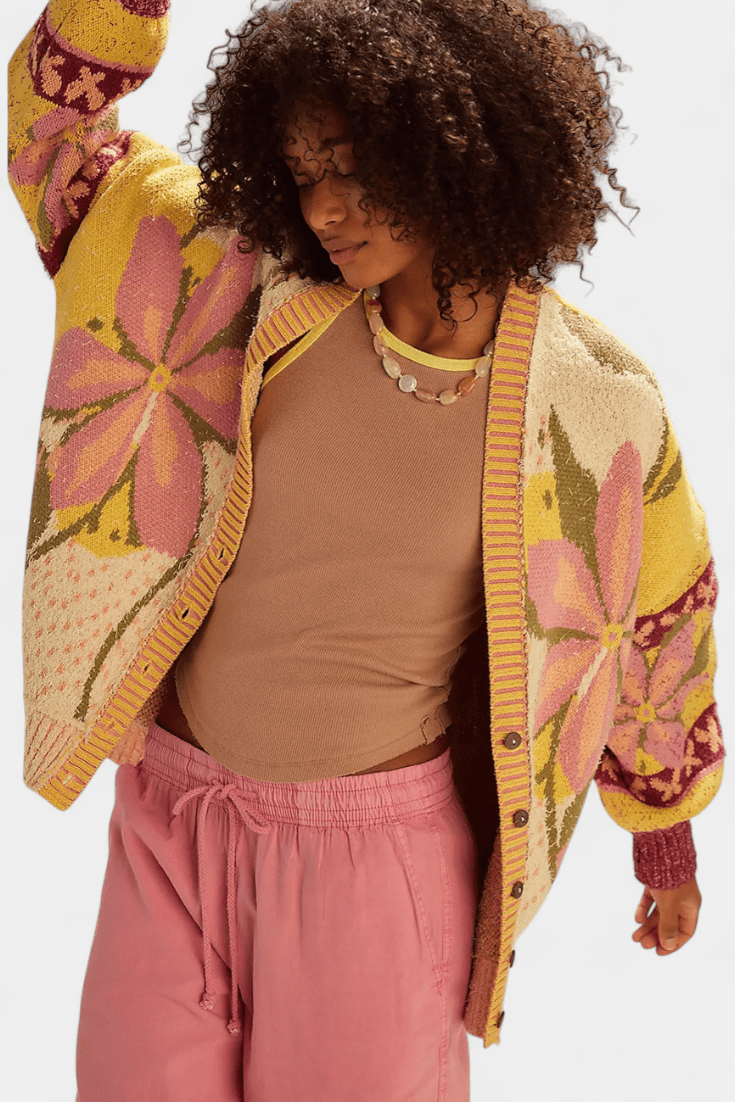 Stacey | Floral Button Cardigan