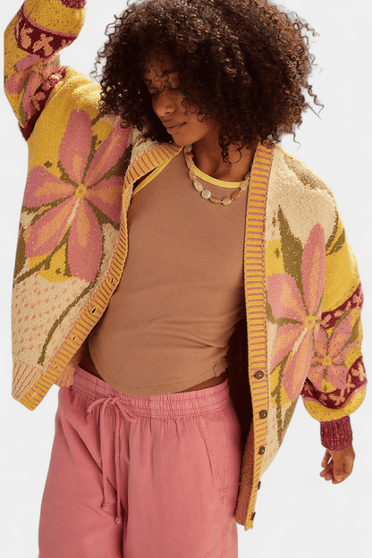 Stacey | Floral Button Cardigan