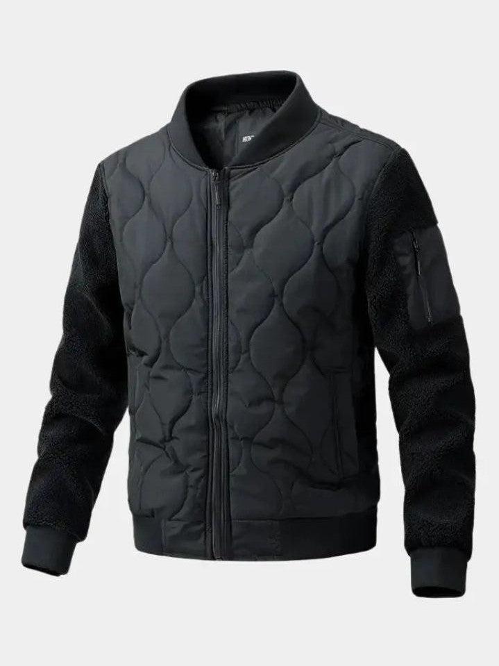 Stanley | Navy Quilted Bomber Jacket