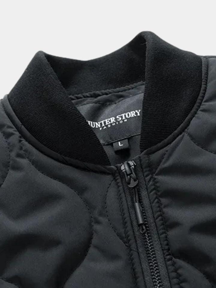 Stanley | Navy Quilted Bomber Jacket