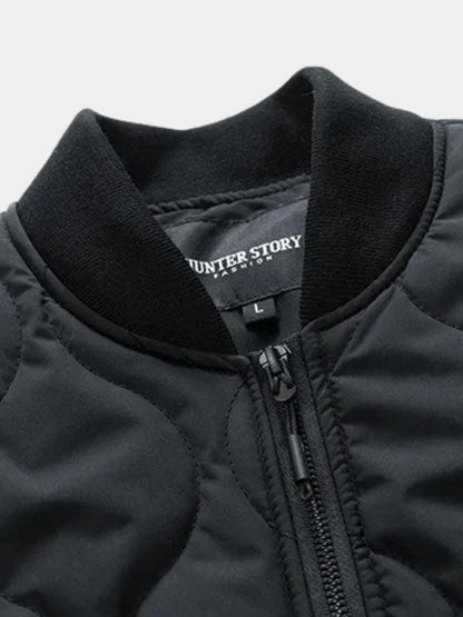 Stanley | Navy Quilted Bomber Jacket