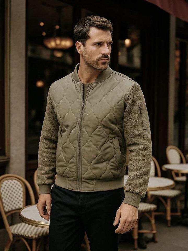 Stanley | Navy Quilted Bomber Jacket