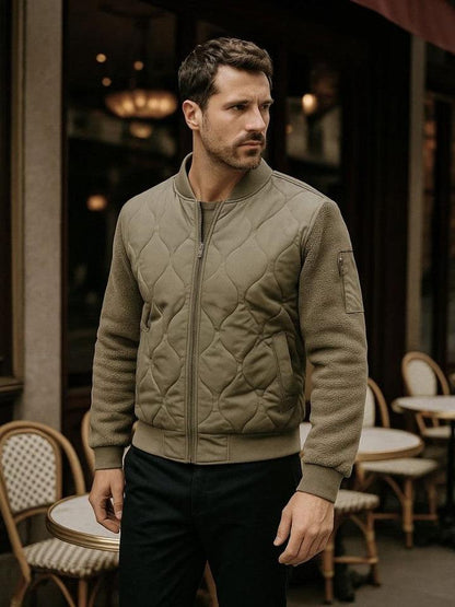 Stanley | Navy Quilted Bomber Jacket