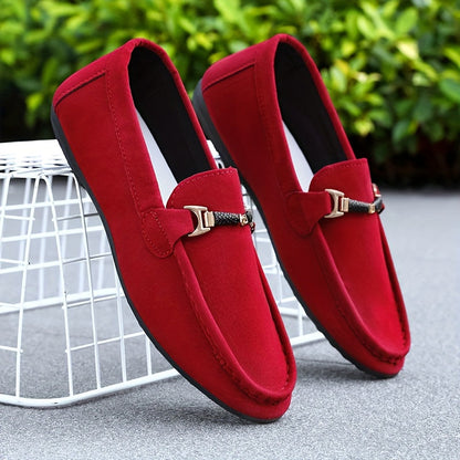 Malcolm | Red Suede Business Loafers