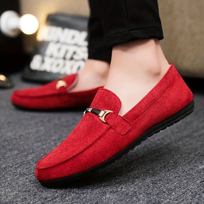 Malcolm | Red Suede Business Loafers