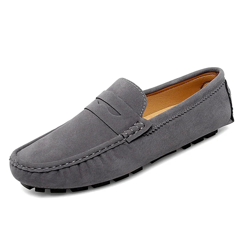 Anthony | Navy Suede Boat Loafers