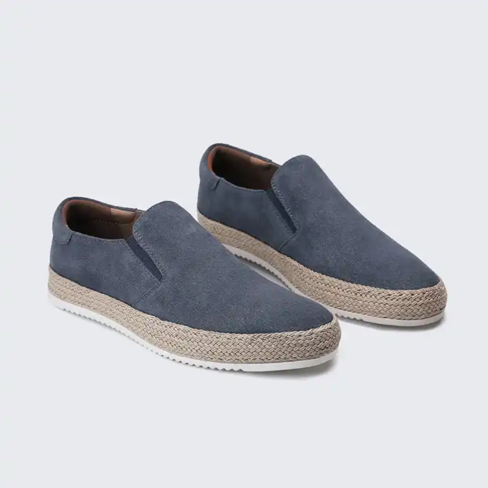 Alexander | Blue Suede Summer Loafers