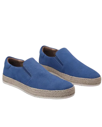 Alexander | Blue Suede Summer Loafers