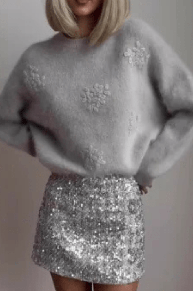 Tania | Ivory Floral Appliqué Jumper
