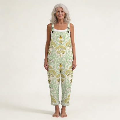 Vera | Botanical Bee Print Dungarees
