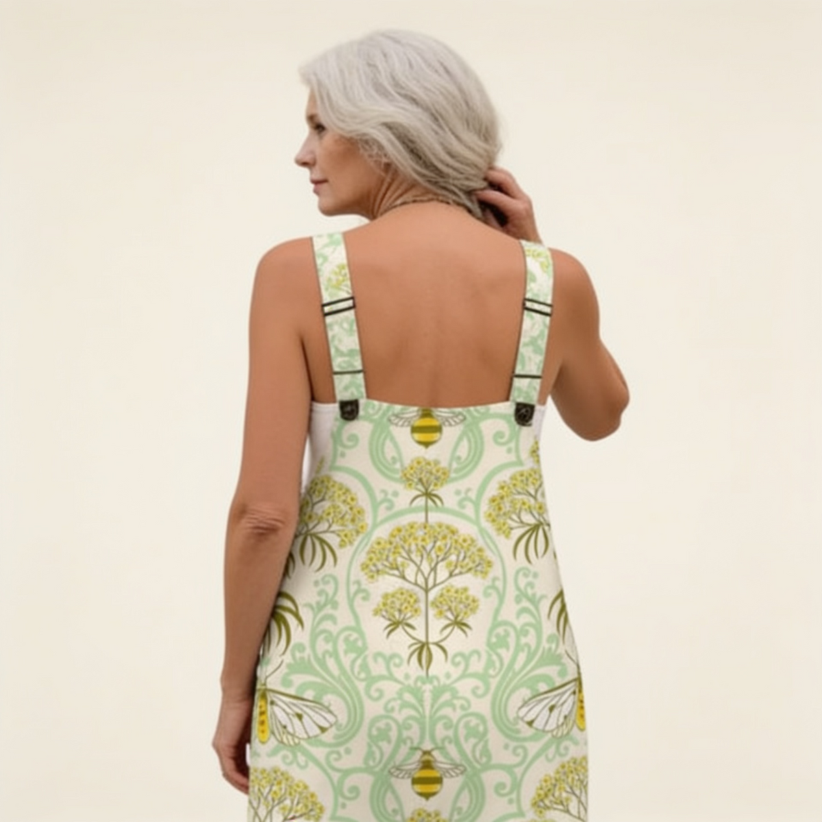 Vera | Botanical Bee Print Dungarees