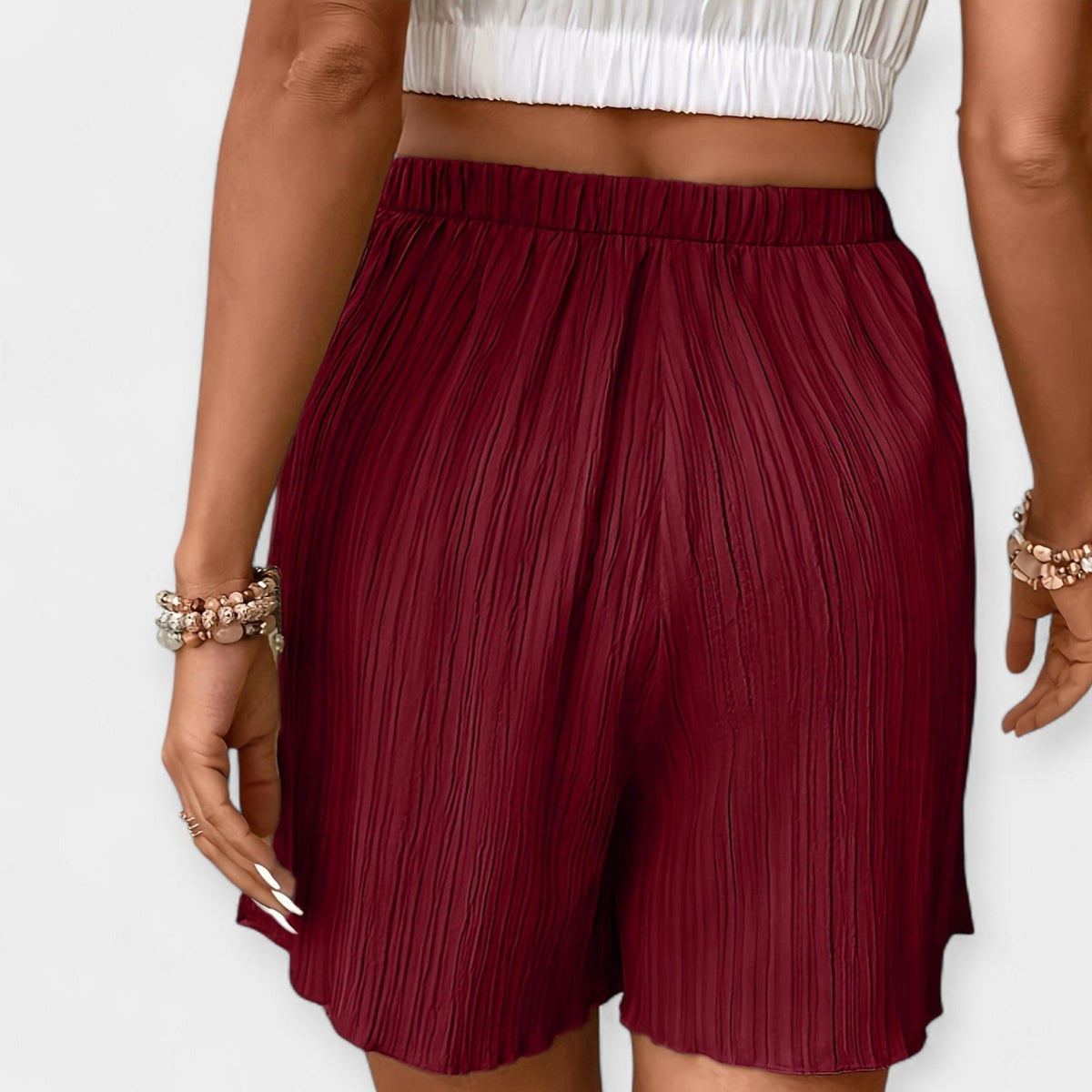Thea | Pleated Wide-Leg Shorts
