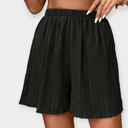 Thea | Pleated Wide-Leg Shorts