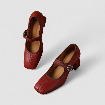 Thea | Black Pointed Mary Jane Shoes