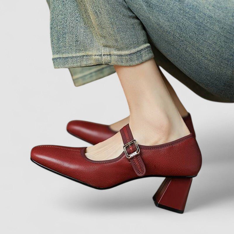 Thea | Black Pointed Mary Jane Shoes