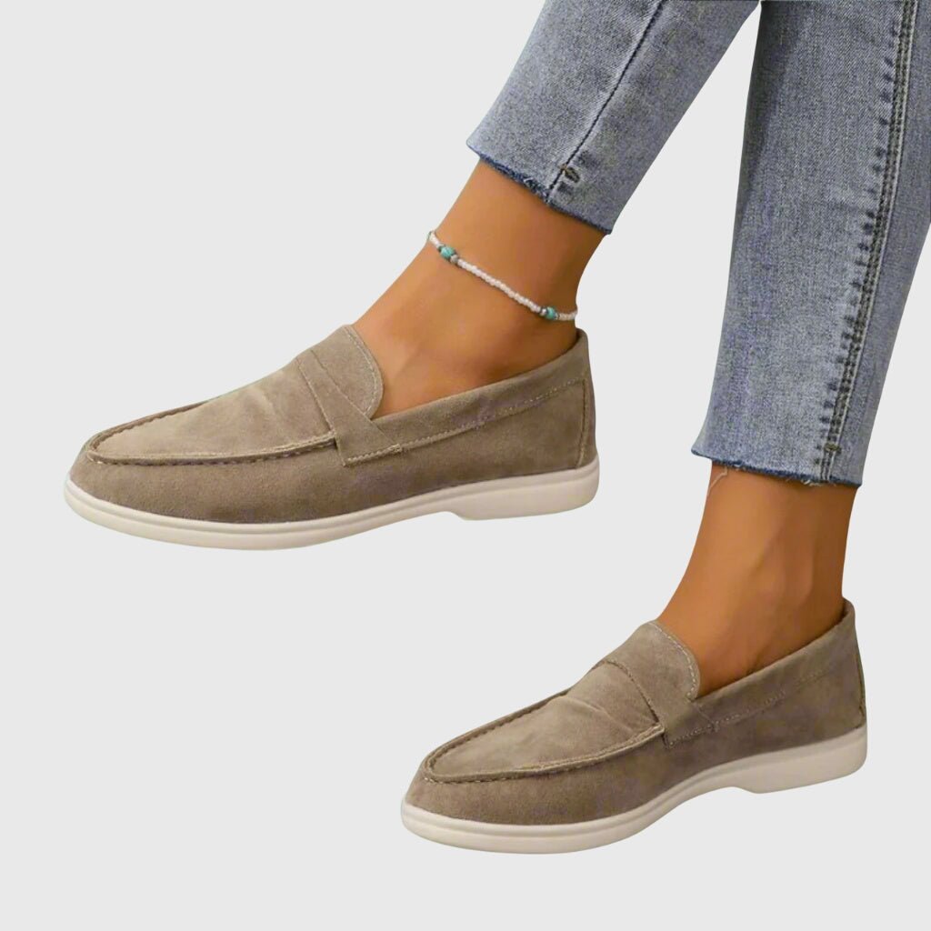 Thea | Taupe Casual Loafers