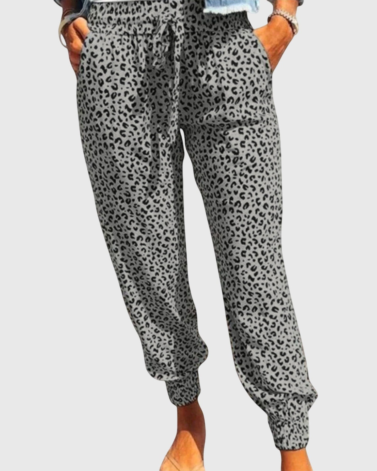 Tilda | Olive Leopard Jogger Trousers