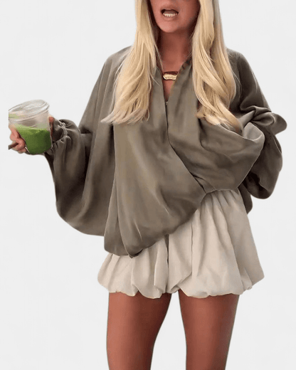 Tilda | Olive Draped Jacket