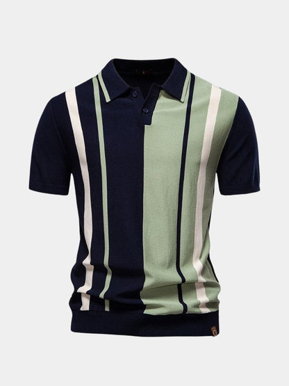 Thomas | Retro Vertical-Stripe Polo