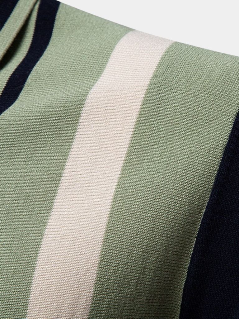 Thomas | Retro Vertical-Stripe Polo