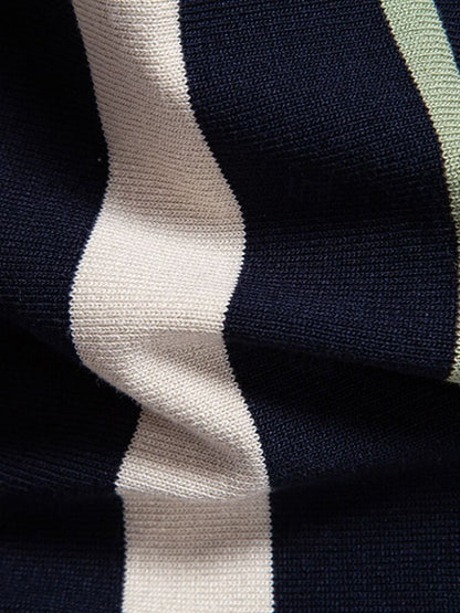 Thomas | Retro Vertical-Stripe Polo