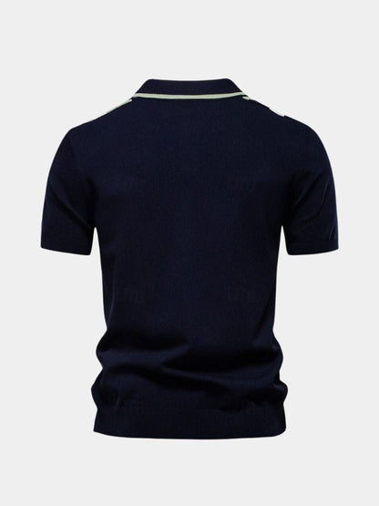 Thomas | Retro Vertical-Stripe Polo