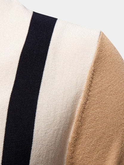 Thomas | Retro Vertical-Stripe Polo