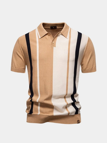 Thomas | Retro Vertical-Stripe Polo