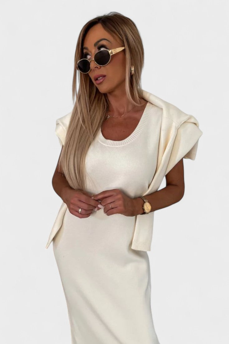 Tilly | Cowl-Neck Knit Top & Maxi Skirt Set