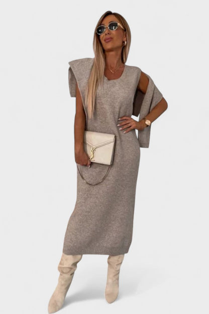 Tilly | Cowl-Neck Knit Top & Maxi Skirt Set