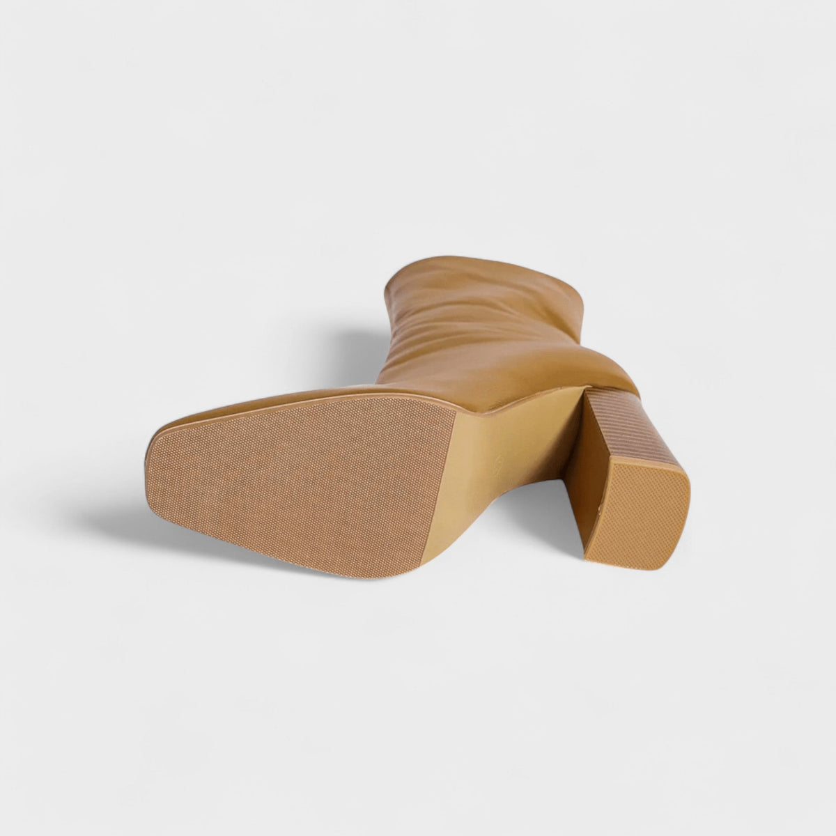 Tilly | Mustard Block-Heel Ankle Boots