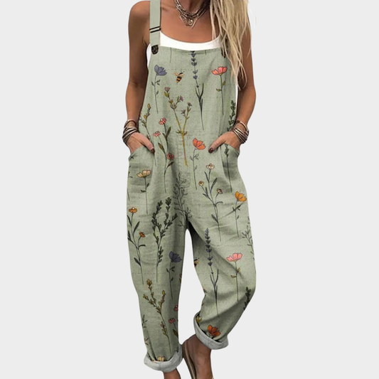 Brittany | Sage Wildflower Dungarees