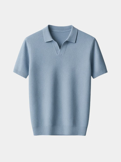 Rory | Navy Open-Collar Polo Shirt