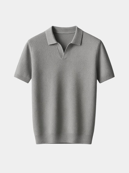 Rory | Navy Open-Collar Polo Shirt