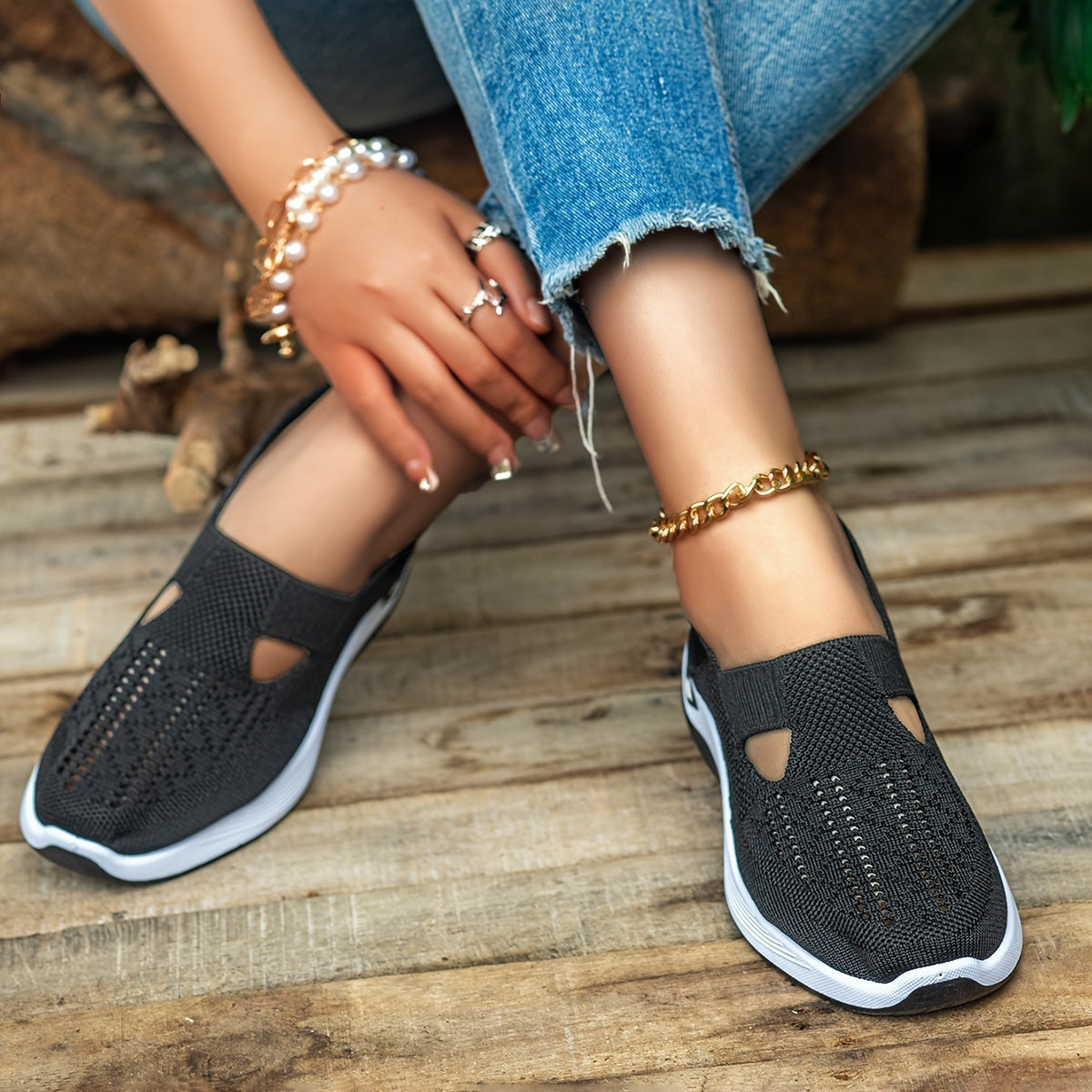 Vera | Knitted Slip-On Trainers
