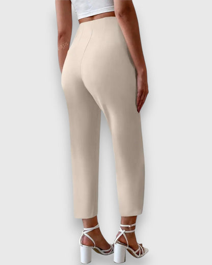 Vivien | Ivory Straight-Leg Trousers