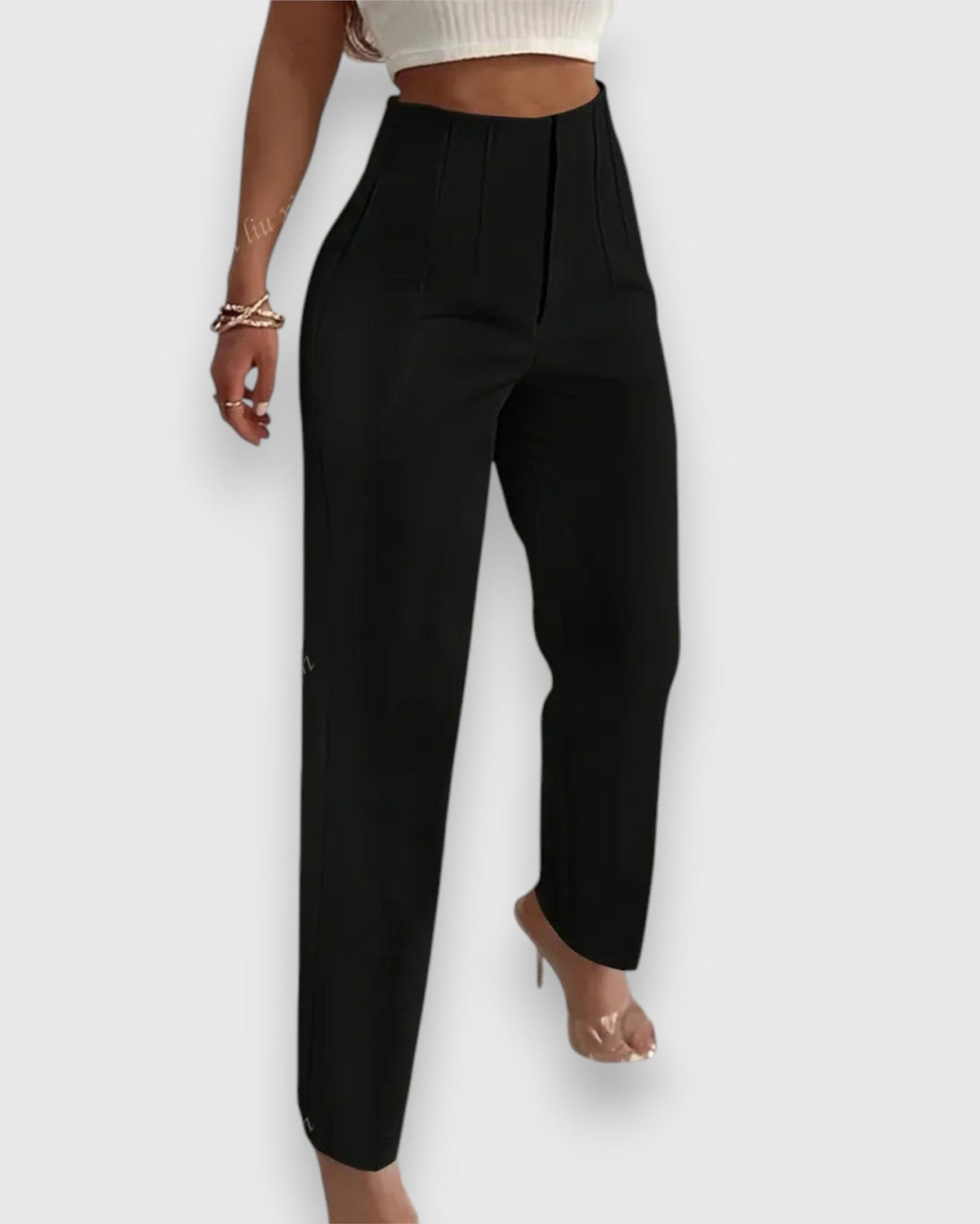 Vivien | Ivory Straight-Leg Trousers