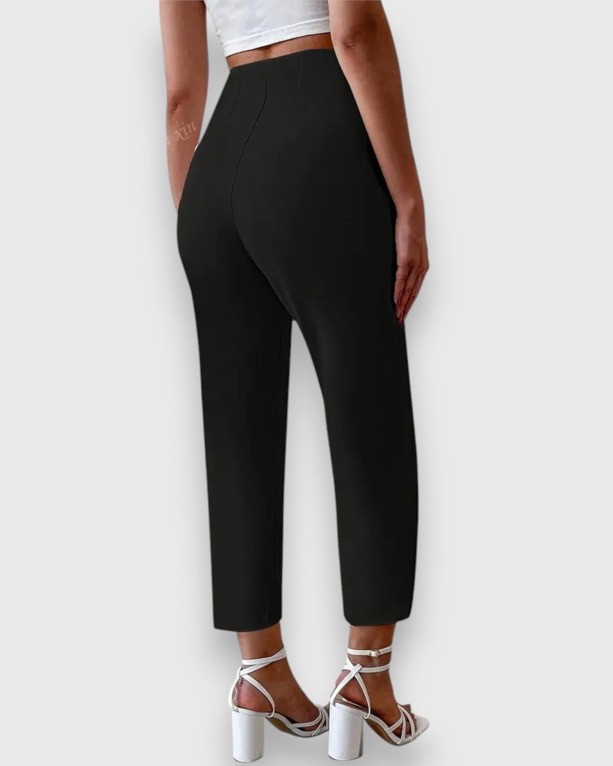 Vivien | Ivory Straight-Leg Trousers