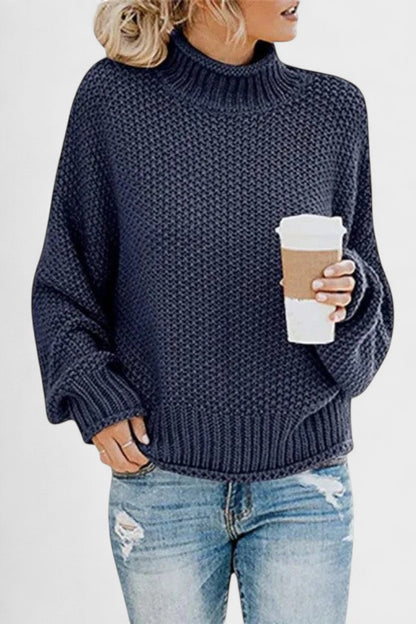 Vivien | Navy Textured Knit Jumper